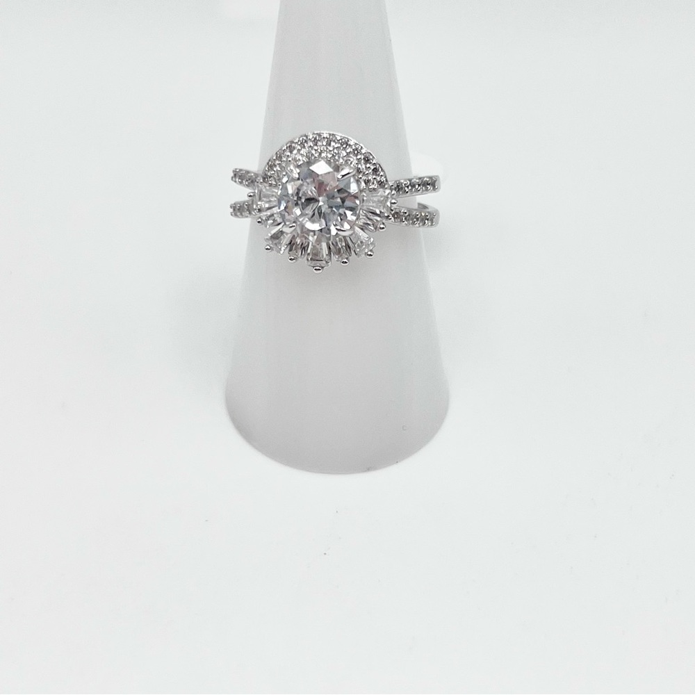 Bomb Party BP Ring The Sterling Club Diamond Cubic Zirconia .925 Solid Silver 8